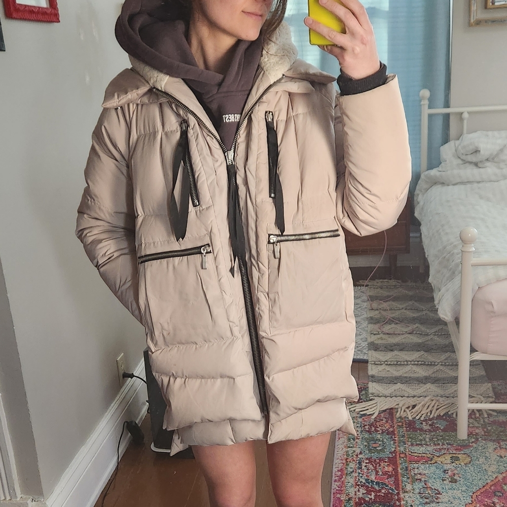 Orolay Tan Winter Coat Size Small